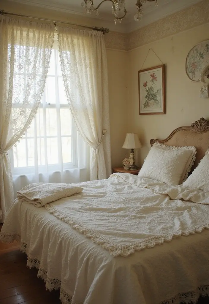 28 Quarto Vintage Feminino Inspirações Cheias de Charme - 17. Tranças e Detalhes em Renda