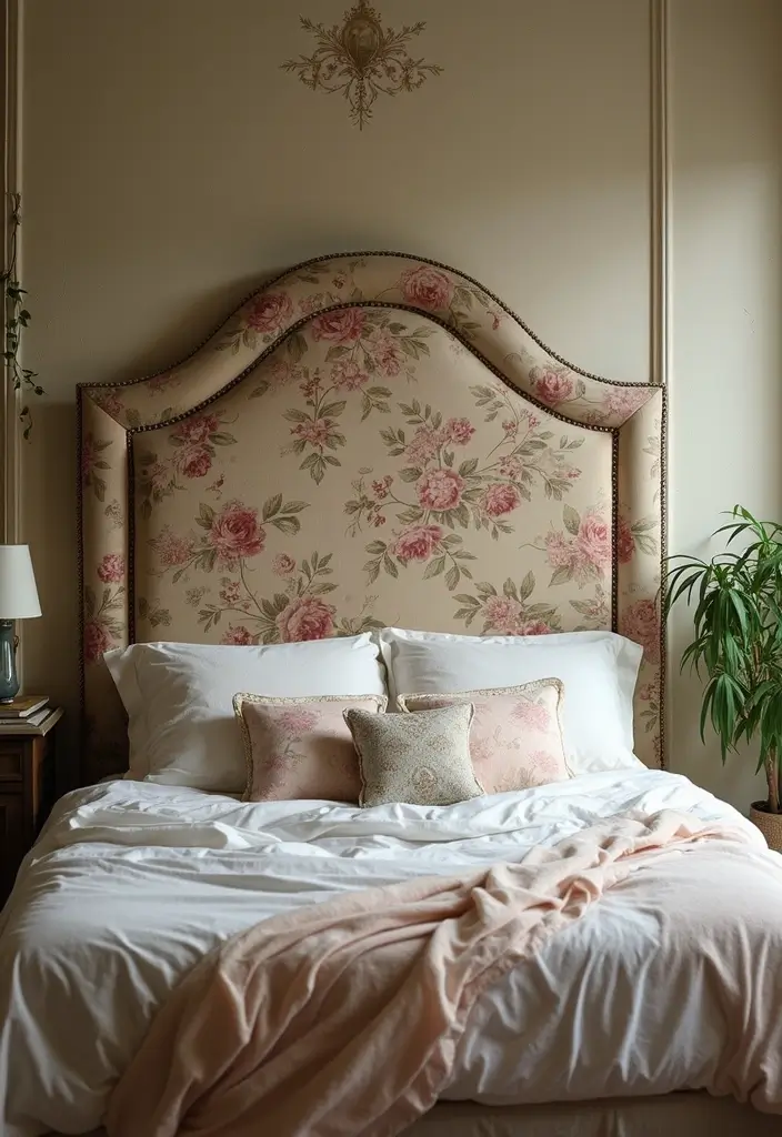 28 Quarto Vintage Feminino Inspirações Cheias de Charme - 8. Cama com Cabeceira Envolvente