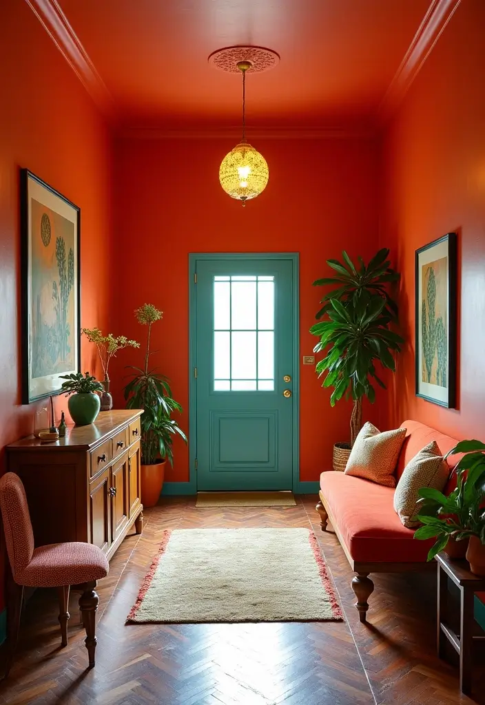28 Room Ideas Vintage That Transform Any Space 17 28 Room Ideas Vintage That Transform Any Space - 17. Retro Glam Entryway