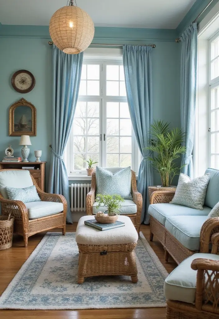 28 Room Ideas Vintage That Transform Any Space 18 28 Room Ideas Vintage That Transform Any Space - 18. Vintage Coastal Living Space
