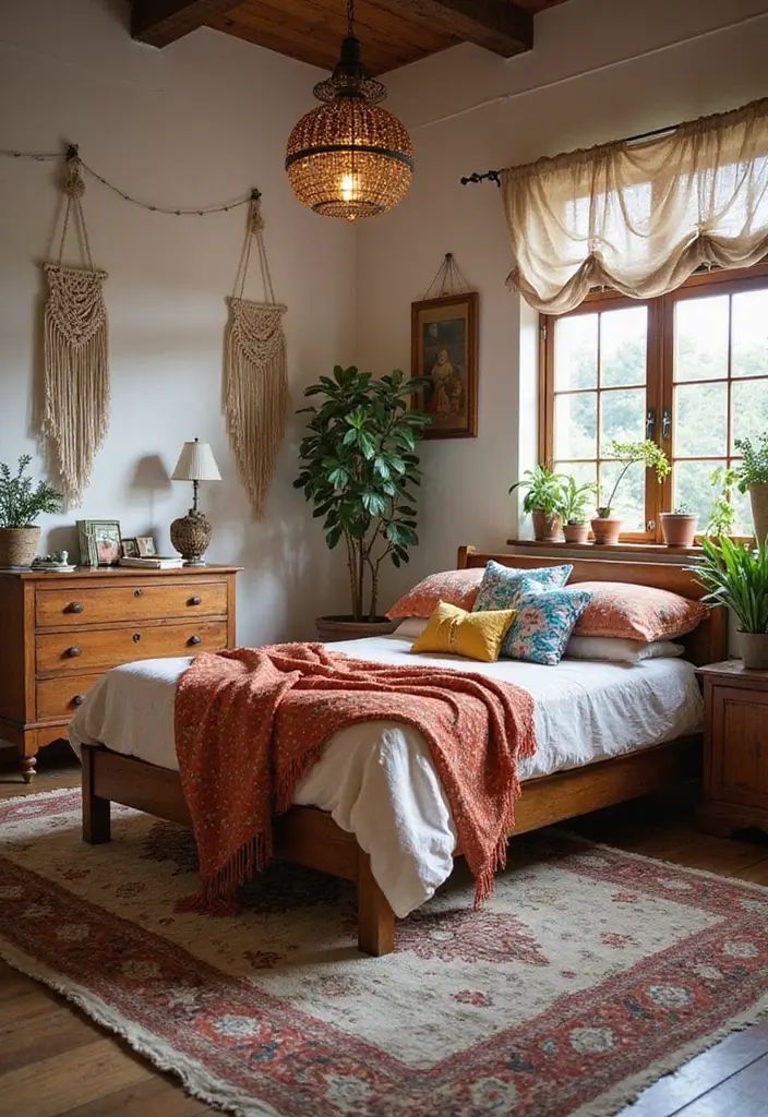 28 Room Ideas Vintage That Transform Any Space 2 28 Room Ideas Vintage That Transform Any Space - 2. Bohemian Bedroom Retreat