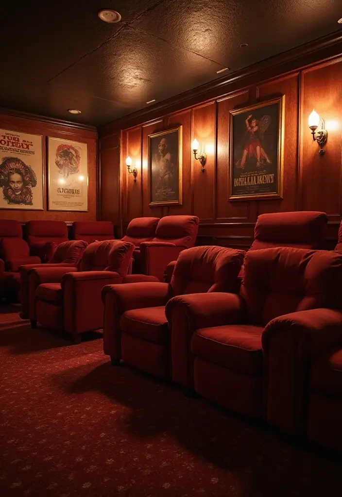 28 Room Ideas Vintage That Transform Any Space 20 28 Room Ideas Vintage That Transform Any Space - 20. Vintage Cinema Room