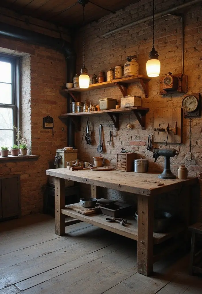 28 Room Ideas Vintage That Transform Any Space 28 28 Room Ideas Vintage That Transform Any Space - 28. Vintage Workshop Space