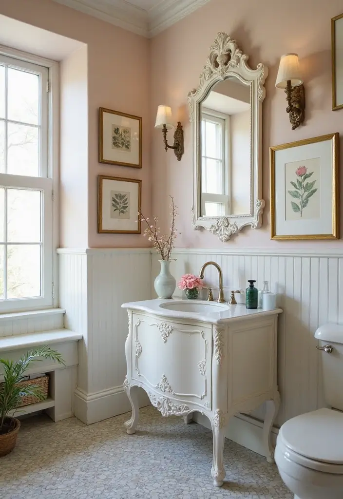 28 Room Ideas Vintage That Transform Any Space 6 28 Room Ideas Vintage That Transform Any Space - 6. Antique-Inspired Bathroom