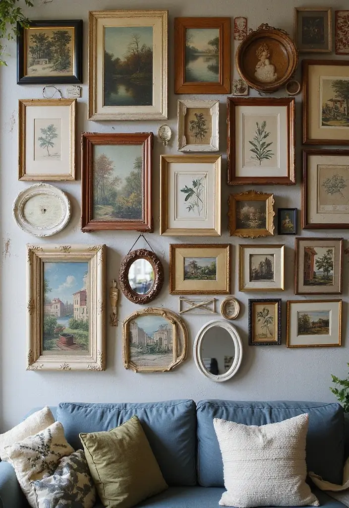 28 Room Ideas Vintage That Transform Any Space 7 28 Room Ideas Vintage That Transform Any Space - 7. Eclectic Vintage Gallery Wall