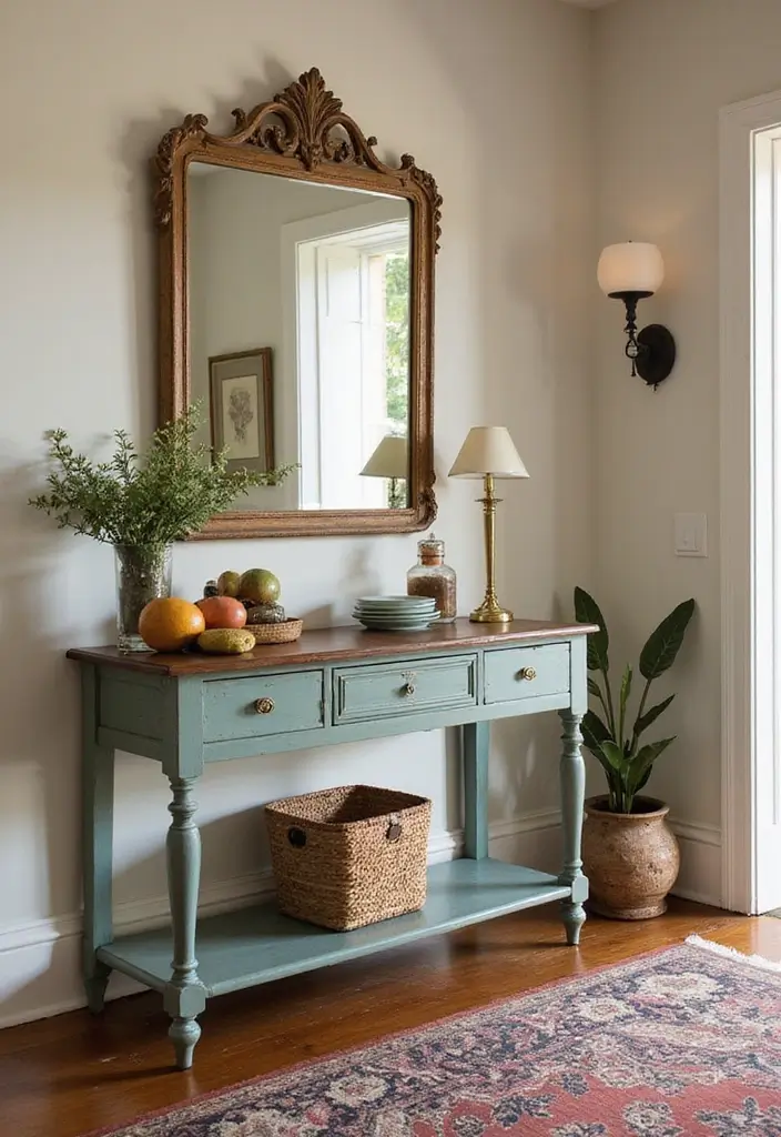 28 Room Ideas Vintage That Transform Any Space 8 28 Room Ideas Vintage That Transform Any Space - 8. Vintage-Inspired Entryway