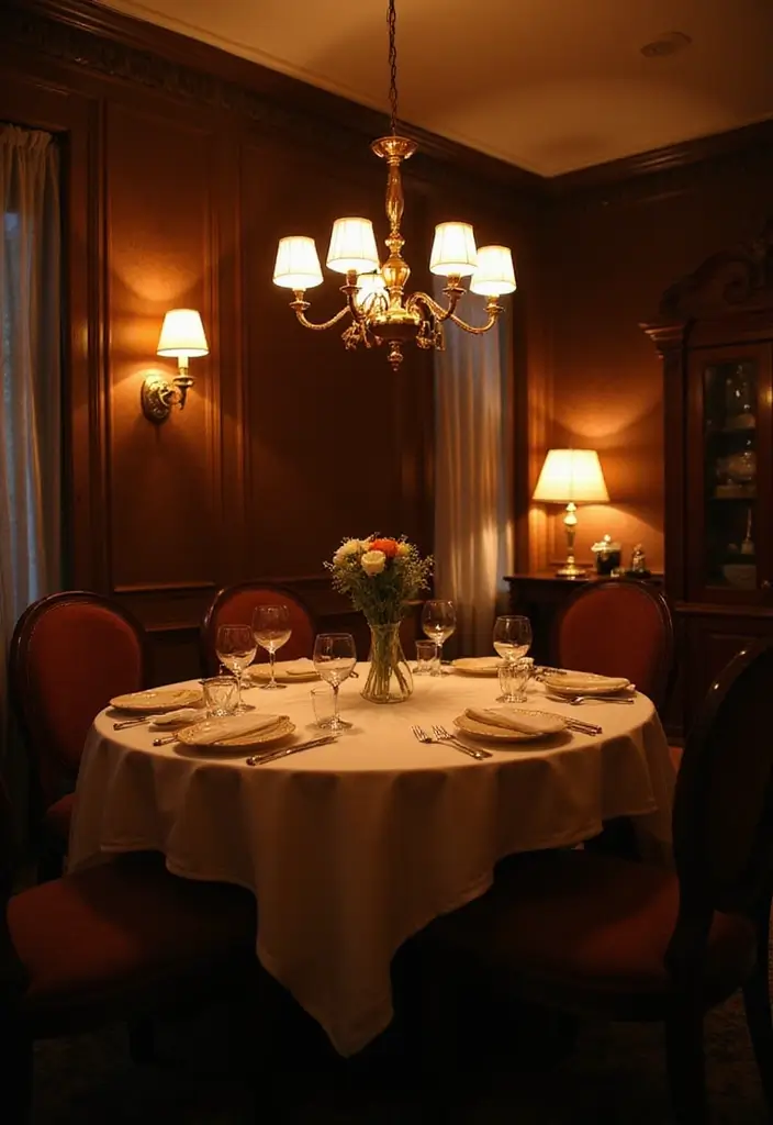 28 Vintage Dining Room Ideas Full of Elegance and Warmth 12 28 Vintage Dining Room Ideas Full of Elegance and Warmth - 12. Warm Lighting