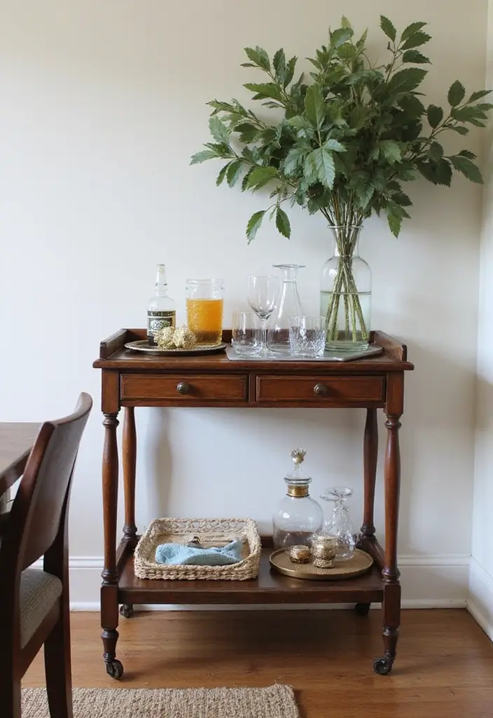 28 Vintage Dining Room Ideas Full of Elegance and Warmth 22 28 Vintage Dining Room Ideas Full of Elegance and Warmth - 22. Vintage Bar Carts