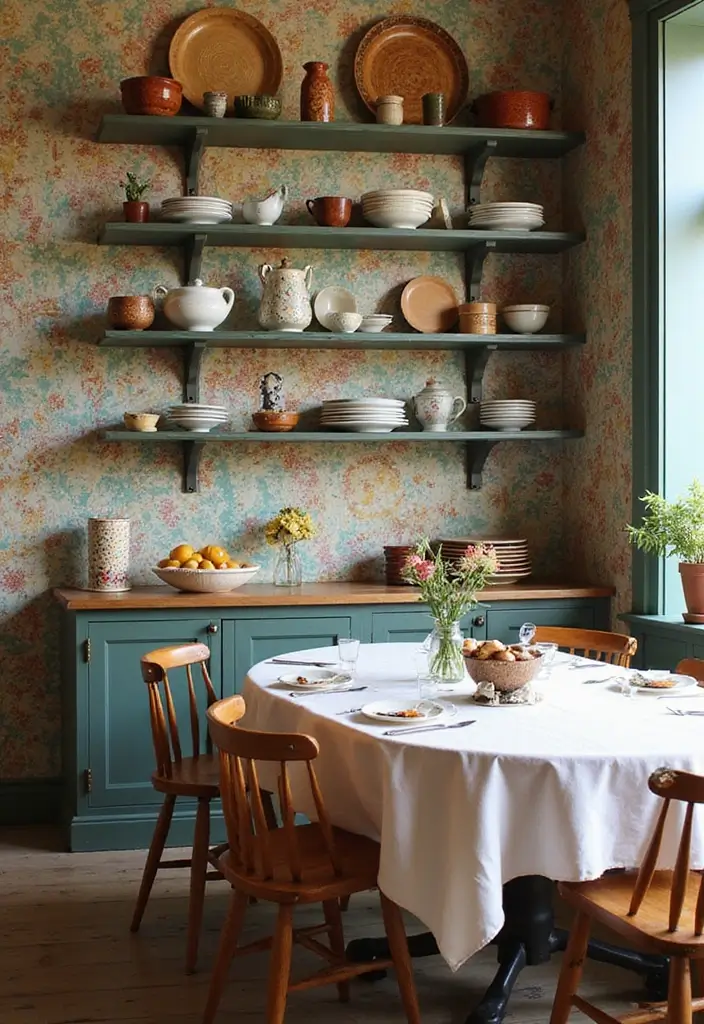 28 Vintage Dining Room Ideas Full of Elegance and Warmth 23 28 Vintage Dining Room Ideas Full of Elegance and Warmth - 23. Colorful Backsplashes