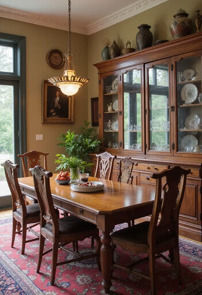 28 Vintage Dining Room Ideas Full of Elegance and Warmth 27 28 Vintage Dining Room Ideas Full of Elegance and Warmth - 27. Celebrating Family Heritage