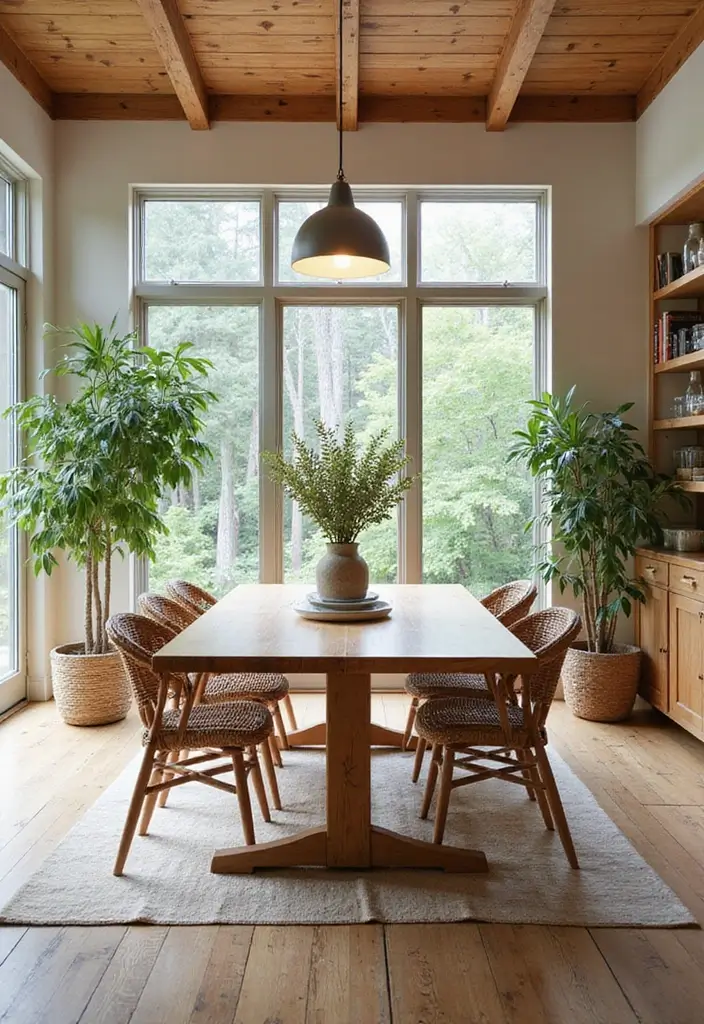 28 Vintage Dining Room Ideas Full of Elegance and Warmth 28 28 Vintage Dining Room Ideas Full of Elegance and Warmth - 28. Outdoor-Inspired Dining Rooms