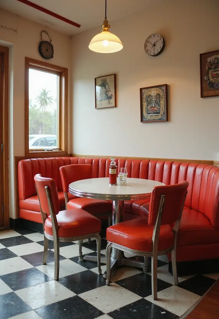28 Vintage Dining Room Ideas Full of Elegance and Warmth 5 28 Vintage Dining Room Ideas Full of Elegance and Warmth - 5. Retro Diner Inspiration