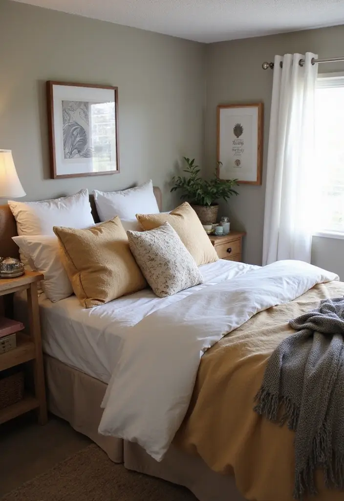 28 Vintage Dorm Room Ideas That Feel Unique and Cozy 15 28 Vintage Dorm Room Ideas That Feel Unique and Cozy - 15. Comfortable Bed Setup
