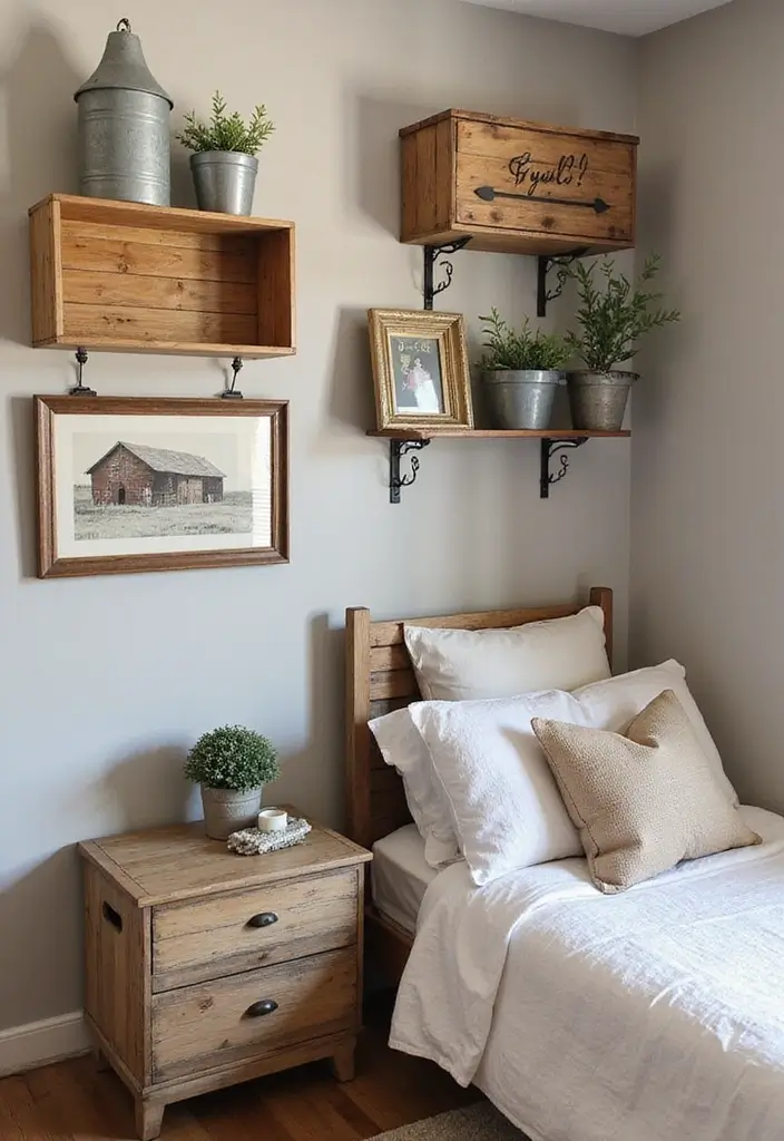 28 Vintage Dorm Room Ideas That Feel Unique and Cozy 17 28 Vintage Dorm Room Ideas That Feel Unique and Cozy - 17. Rustic Farmhouse Accents