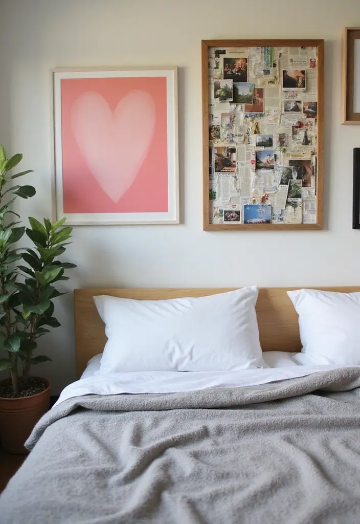 28 Vintage Dorm Room Ideas That Feel Unique and Cozy 9 28 Vintage Dorm Room Ideas That Feel Unique and Cozy - 9. DIY Artwork