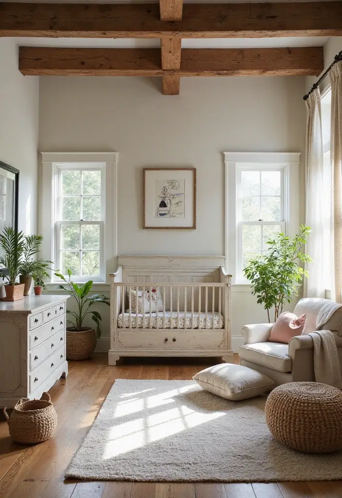 28 Vintage Nursery Decor Inspirations Perfect for Baby Rooms 19 28 Vintage Nursery Decor Inspirations Perfect for Baby Rooms - 19. Farmhouse Elements