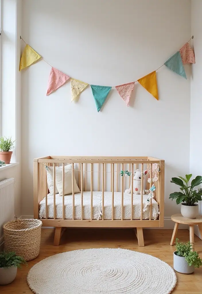 28 Vintage Nursery Decor Inspirations Perfect for Baby Rooms 7 28 Vintage Nursery Decor Inspirations Perfect for Baby Rooms - 7. Vintage Bunting Banners