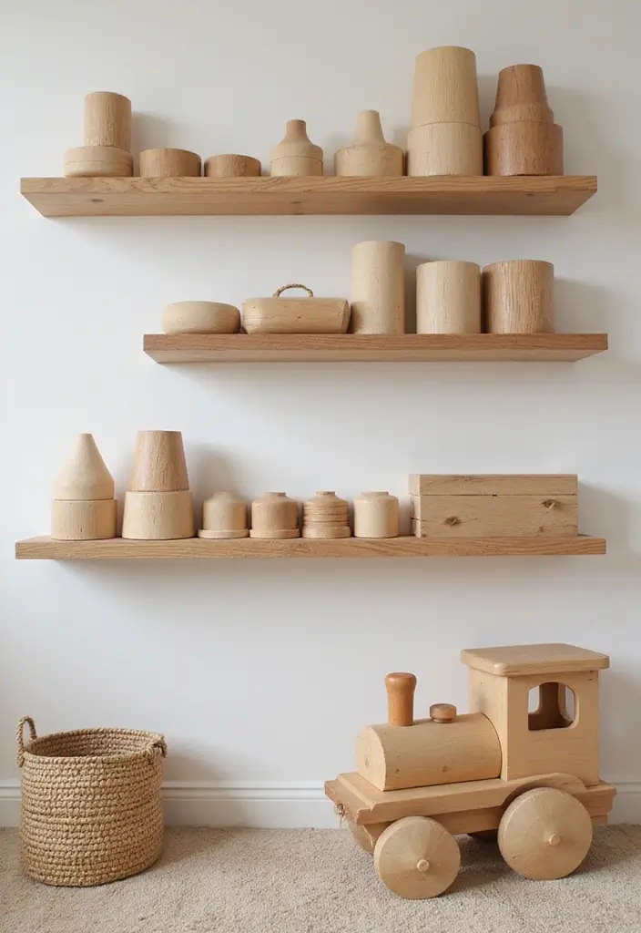 28 Vintage Nursery Decor Inspirations Perfect for Baby Rooms 9 28 Vintage Nursery Decor Inspirations Perfect for Baby Rooms - 9. Classic Wooden Toys