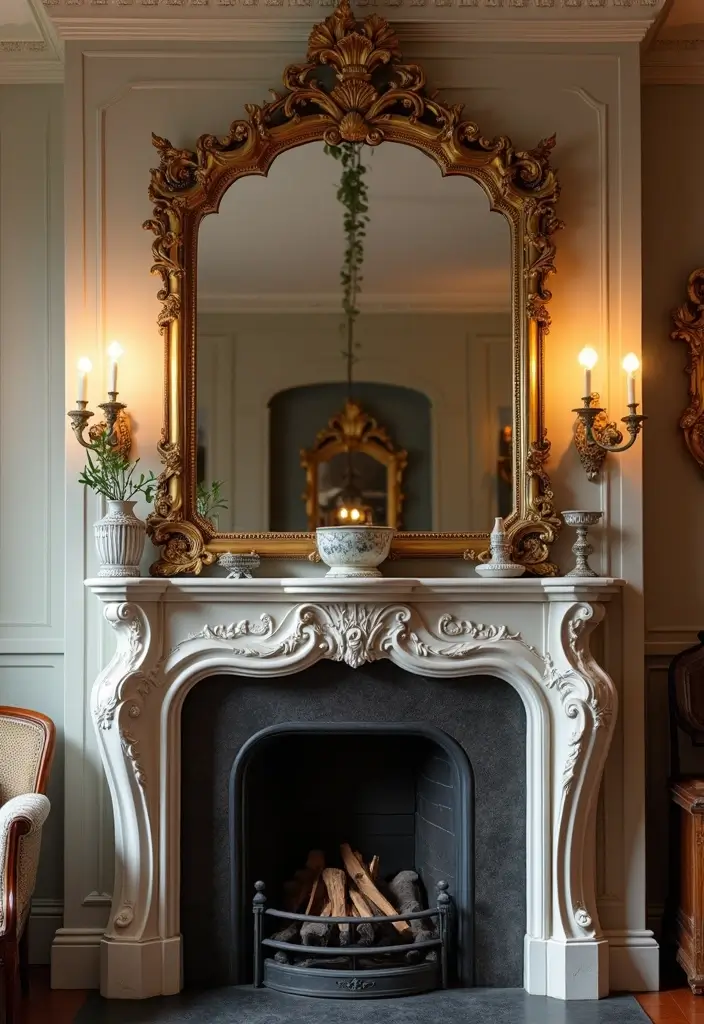 28 Vintage Wall Decor Inspirations That Transform Any Room 1 28 Vintage Wall Decor Inspirations That Transform Any Room - 1. Antique Mirrors as Focal Points