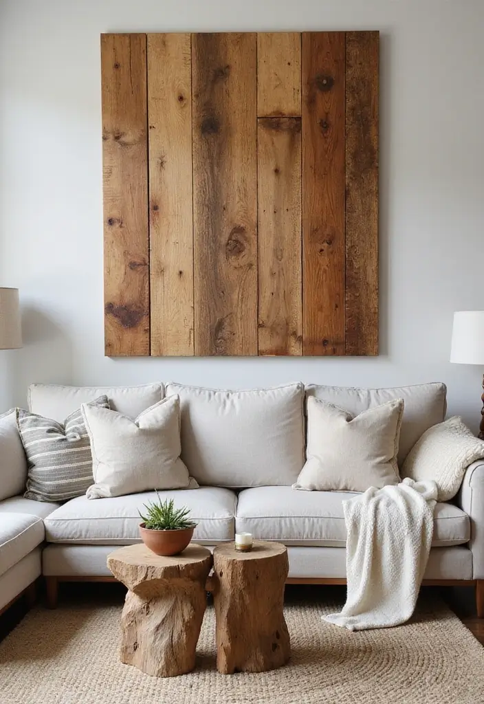 28 Vintage Wall Decor Inspirations That Transform Any Room 13 28 Vintage Wall Decor Inspirations That Transform Any Room - 13. Reclaimed Wood Art