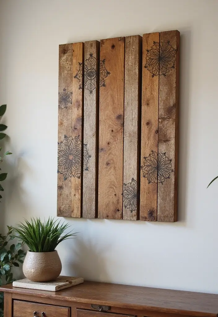 28 Vintage Wall Decor Inspirations That Transform Any Room 19 28 Vintage Wall Decor Inspirations That Transform Any Room - 19. Wood Pallet Art