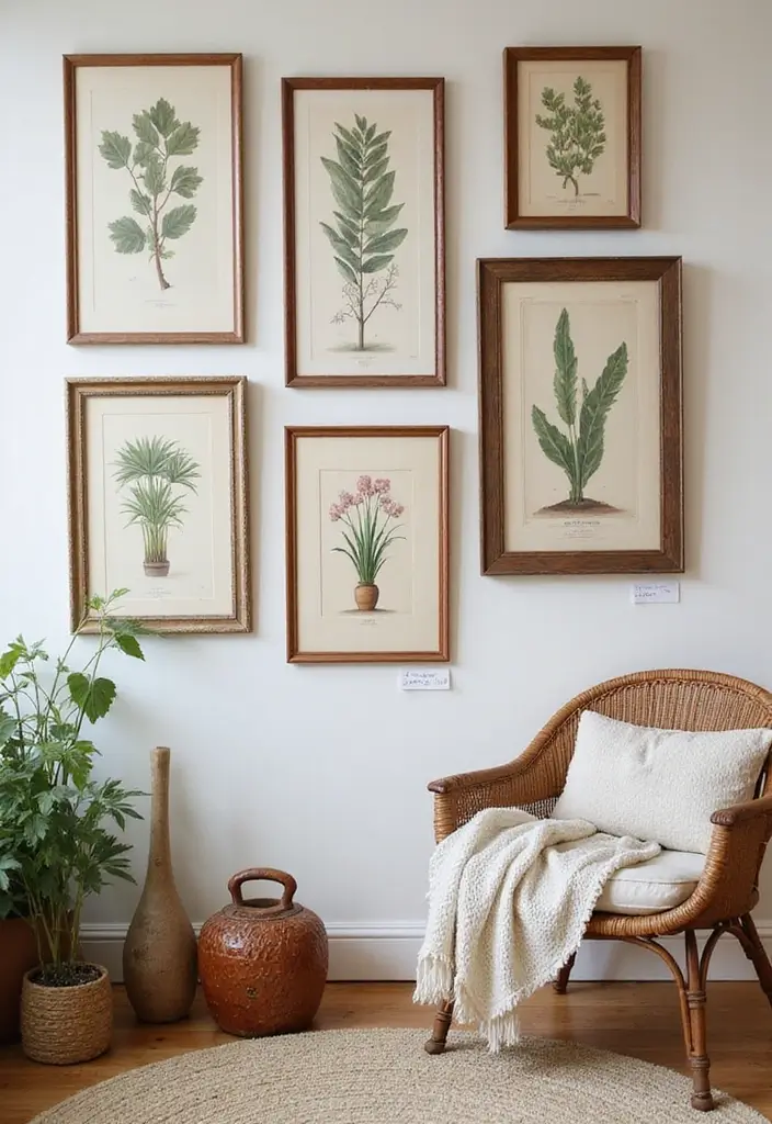28 Vintage Wall Decor Inspirations That Transform Any Room 2 28 Vintage Wall Decor Inspirations That Transform Any Room - 2. Vintage Botanical Prints