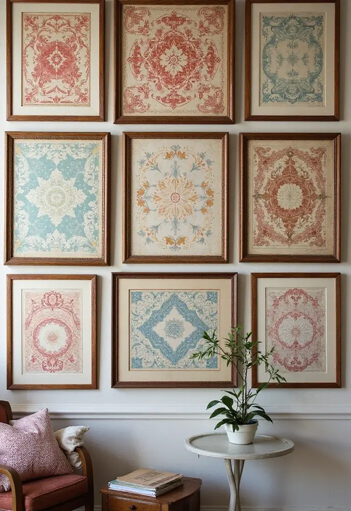 28 Vintage Wall Decor Inspirations That Transform Any Room 27 28 Vintage Wall Decor Inspirations That Transform Any Room - 27. Vintage Wallpaper as Art