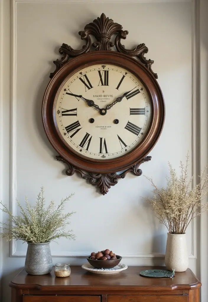 28 Vintage Wall Decor Inspirations That Transform Any Room 6 28 Vintage Wall Decor Inspirations That Transform Any Room - 6. Antique Wall Clocks
