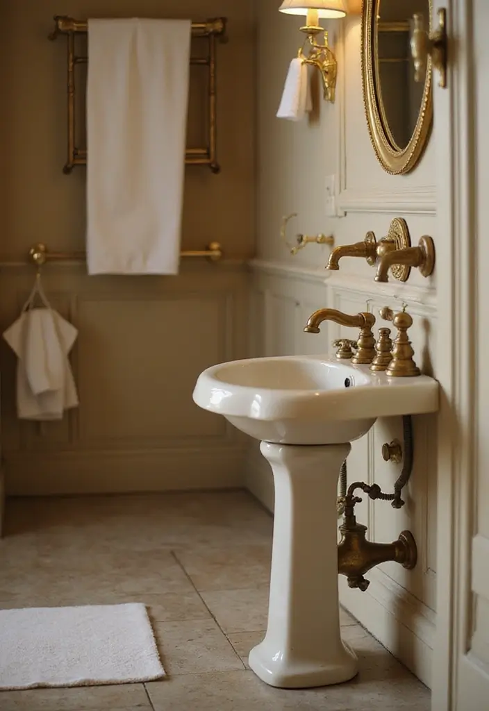 29 Salle de Bain Vintage Looks Pleins d’Élégance 21 29 Salle de Bain Vintage Looks Pleins d’Élégance - 21. Robinetteries Vintage