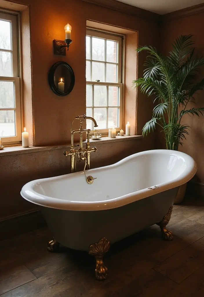 29 Salle de Bain Vintage Looks Pleins d’Élégance 4 29 Salle de Bain Vintage Looks Pleins d’Élégance - 4. Baignoire sur Pied
