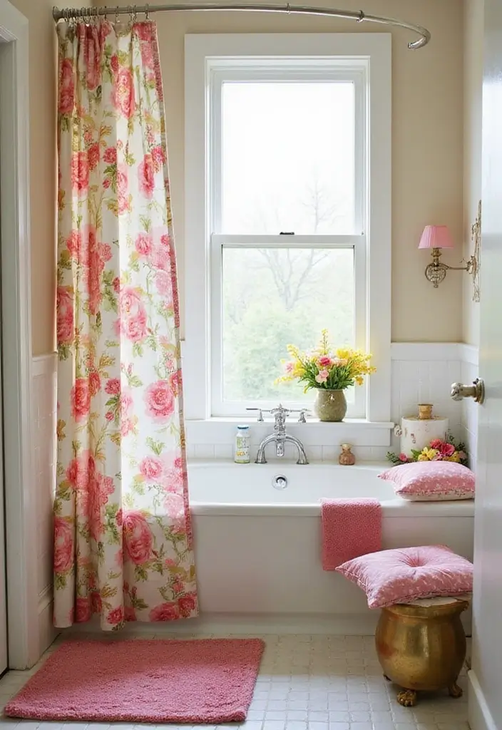 29 Vintage Bathroom Decor Looks You’ll Fall in Love With 10 29 Vintage Bathroom Decor Looks You’ll Fall in Love With - 10. Floral Accents