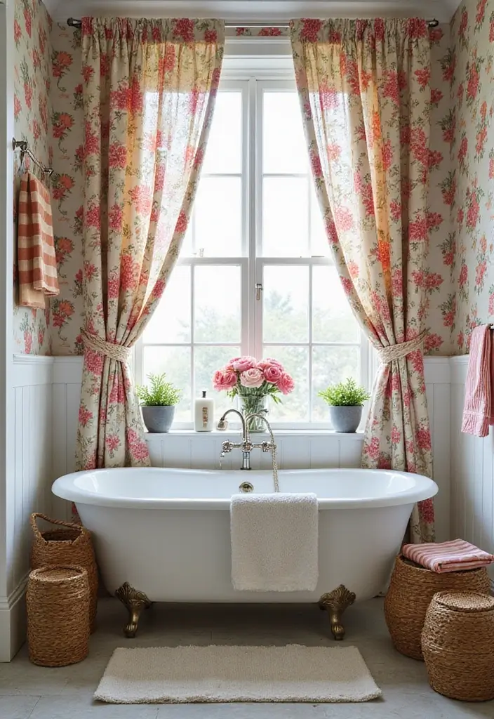 29 Vintage Bathroom Decor Looks You’ll Fall in Love With 13 29 Vintage Bathroom Decor Looks You’ll Fall in Love With - 13. Mixed Patterns and Textures
