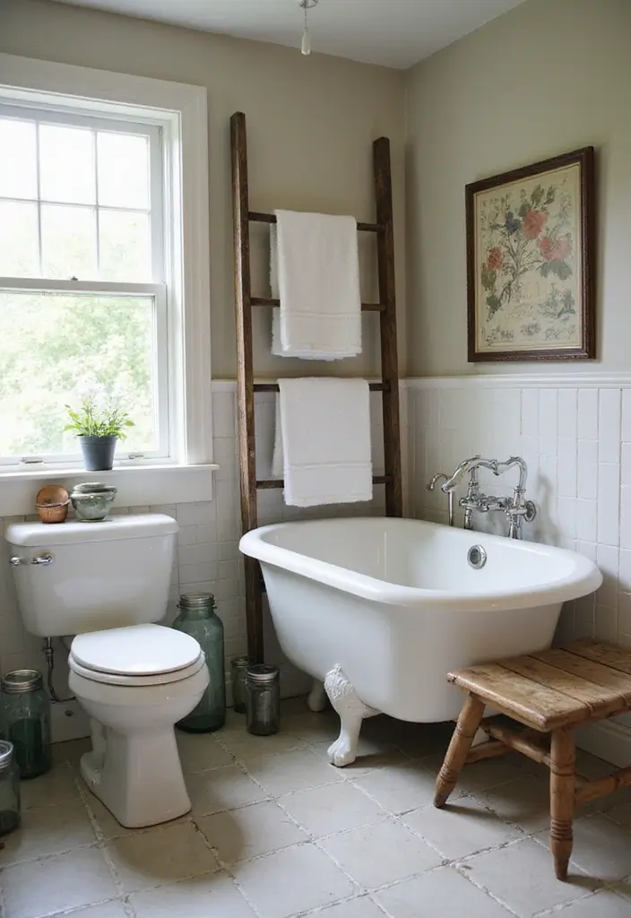 29 Vintage Bathroom Decor Looks You’ll Fall in Love With 18 29 Vintage Bathroom Decor Looks You’ll Fall in Love With - 18. Repurposed Vintage Finds
