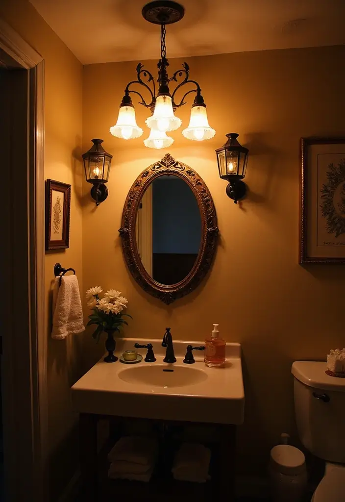 29 Vintage Bathroom Decor Looks You’ll Fall in Love With 7 29 Vintage Bathroom Decor Looks You’ll Fall in Love With - 7. Vintage Lighting Fixtures