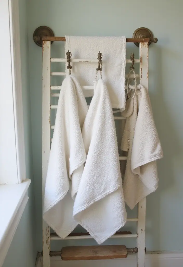 29 Vintage Bathroom Ideas Full of Retro Elegance 12 29 Vintage Bathroom Ideas Full of Retro Elegance - 12. Vintage Towel Racks