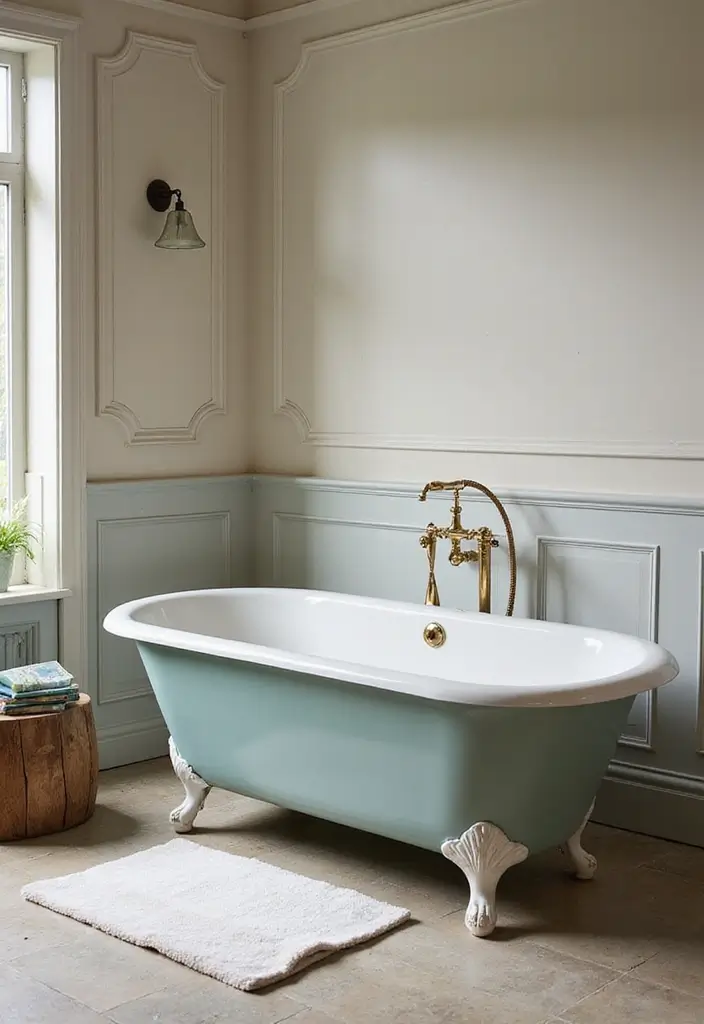 29 Vintage Bathroom Ideas Full of Retro Elegance 13 29 Vintage Bathroom Ideas Full of Retro Elegance - 13. Unique Bathtubs