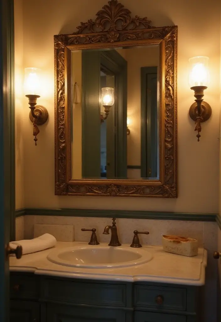 29 Vintage Bathroom Ideas Full of Retro Elegance 19 29 Vintage Bathroom Ideas Full of Retro Elegance - 19. Classic Sconces