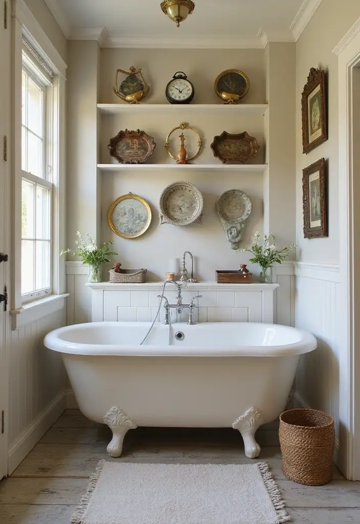29 Vintage Bathroom Ideas Full of Retro Elegance 24 29 Vintage Bathroom Ideas Full of Retro Elegance - 24. Vintage Decor Accents