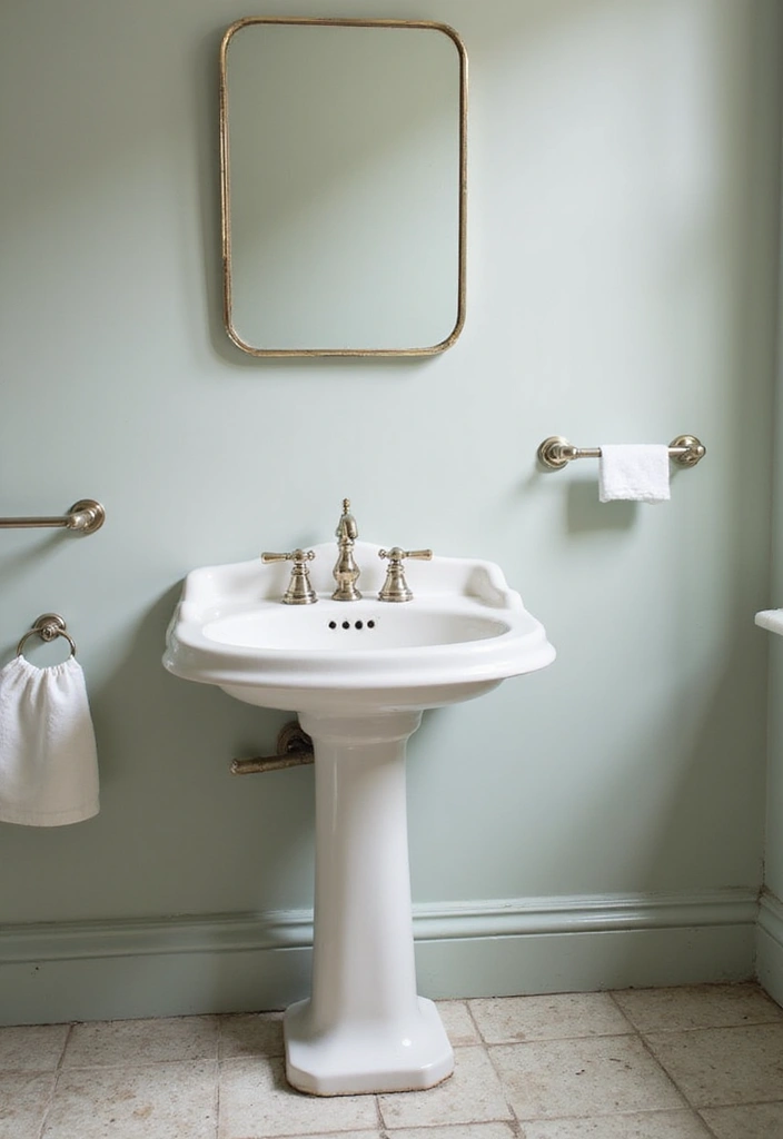 29 Vintage Bathroom Ideas Full of Retro Elegance 8 29 Vintage Bathroom Ideas Full of Retro Elegance - 8. Elegant Pedestal Sinks