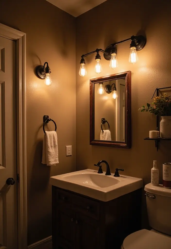 29 Vintage Bathroom Ideas Full of Retro Elegance 9 29 Vintage Bathroom Ideas Full of Retro Elegance - 9. Retro Lighting Fixtures