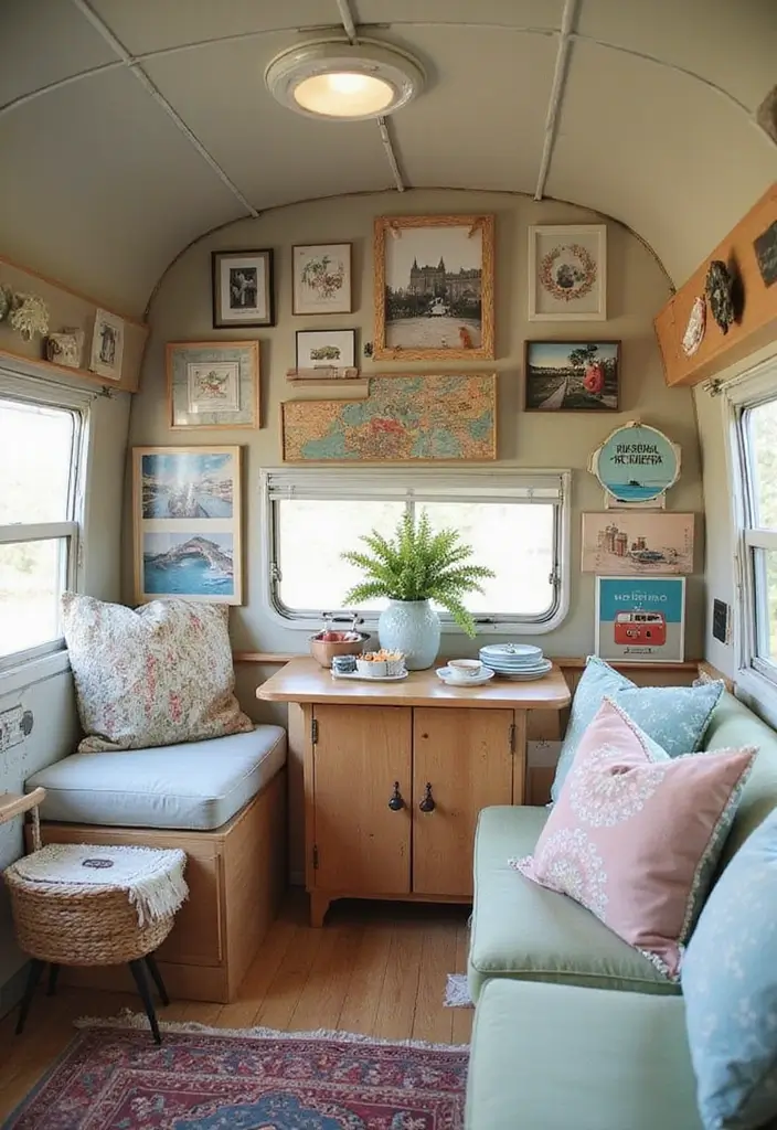29 Vintage Camper Remodel Projects You’ll Adore - 11. Personalized Wall Art