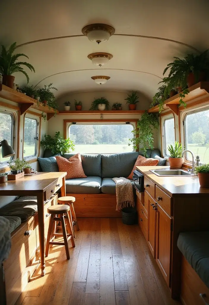29 Vintage Camper Remodel Projects You’ll Adore - 14. Nature-Inspired Decor