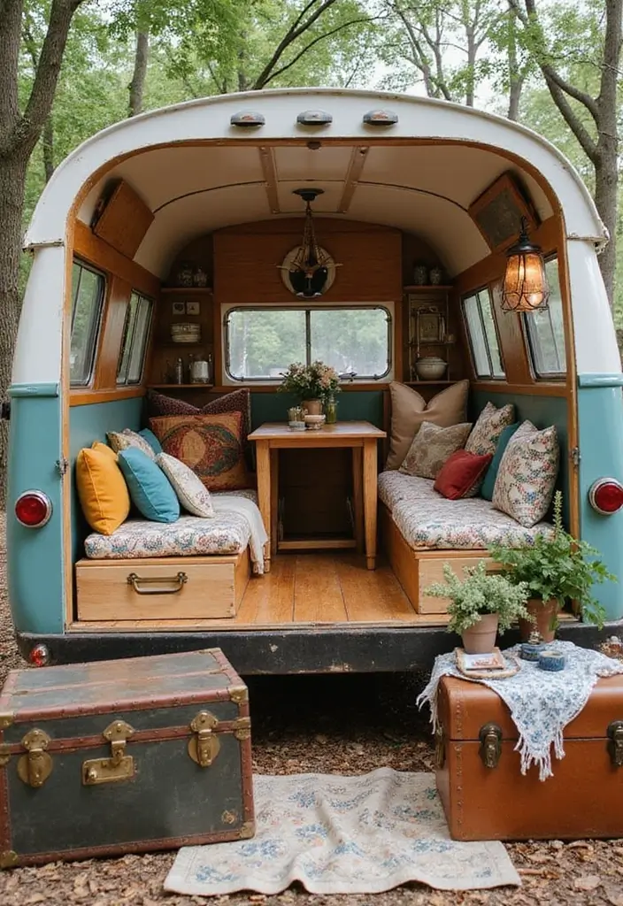 29 Vintage Camper Remodel Projects You’ll Adore - 2. Vintage Furniture Finds