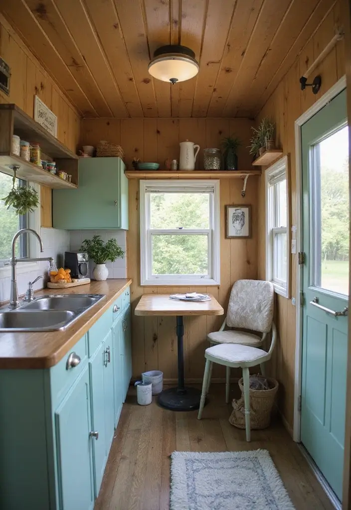 29 Vintage Camper Remodel Projects You’ll Adore - 25. Stylish Gooseneck Faucets