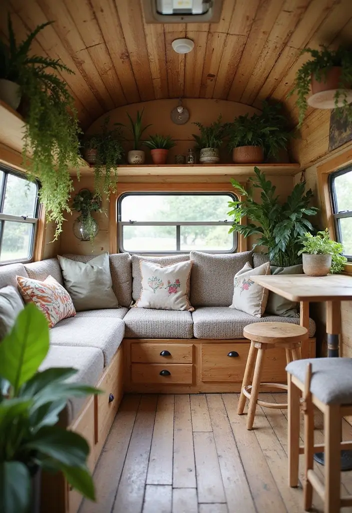 29 Vintage Camper Remodel Projects You’ll Adore - 5. Eco-Friendly Decor Choices