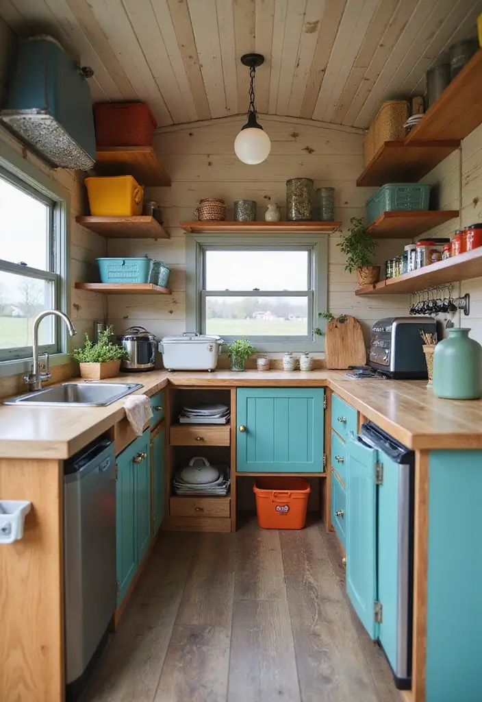 29 Vintage Camper Remodel Projects You’ll Adore - 6. Functional Kitchen Upgrades