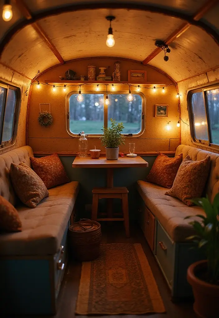 29 Vintage Camper Remodel Projects You’ll Adore - 7. Unique Lighting Fixtures
