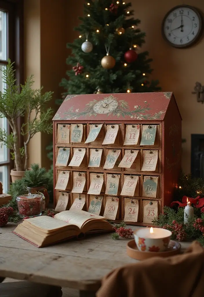 29 Vintage Christmas Decor Ideas Full of Nostalgia 10 29 Vintage Christmas Decor Ideas Full of Nostalgia - 10. Classic Advent Calendars