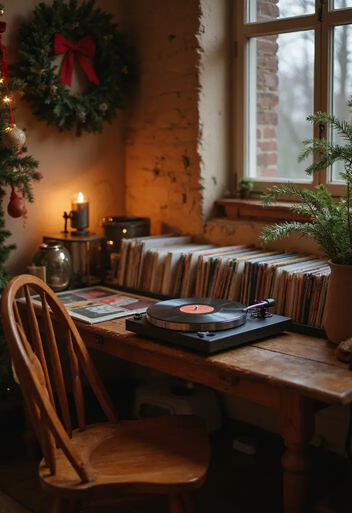 29 Vintage Christmas Decor Ideas Full of Nostalgia 13 29 Vintage Christmas Decor Ideas Full of Nostalgia - 13. Retro Christmas Albums and Records