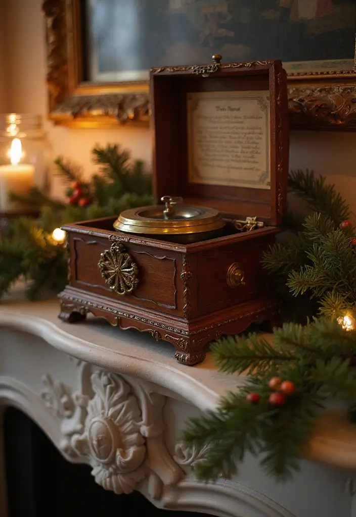 29 Vintage Christmas Decor Ideas Full of Nostalgia 20 29 Vintage Christmas Decor Ideas Full of Nostalgia - 20. Classic Holiday Music Boxes
